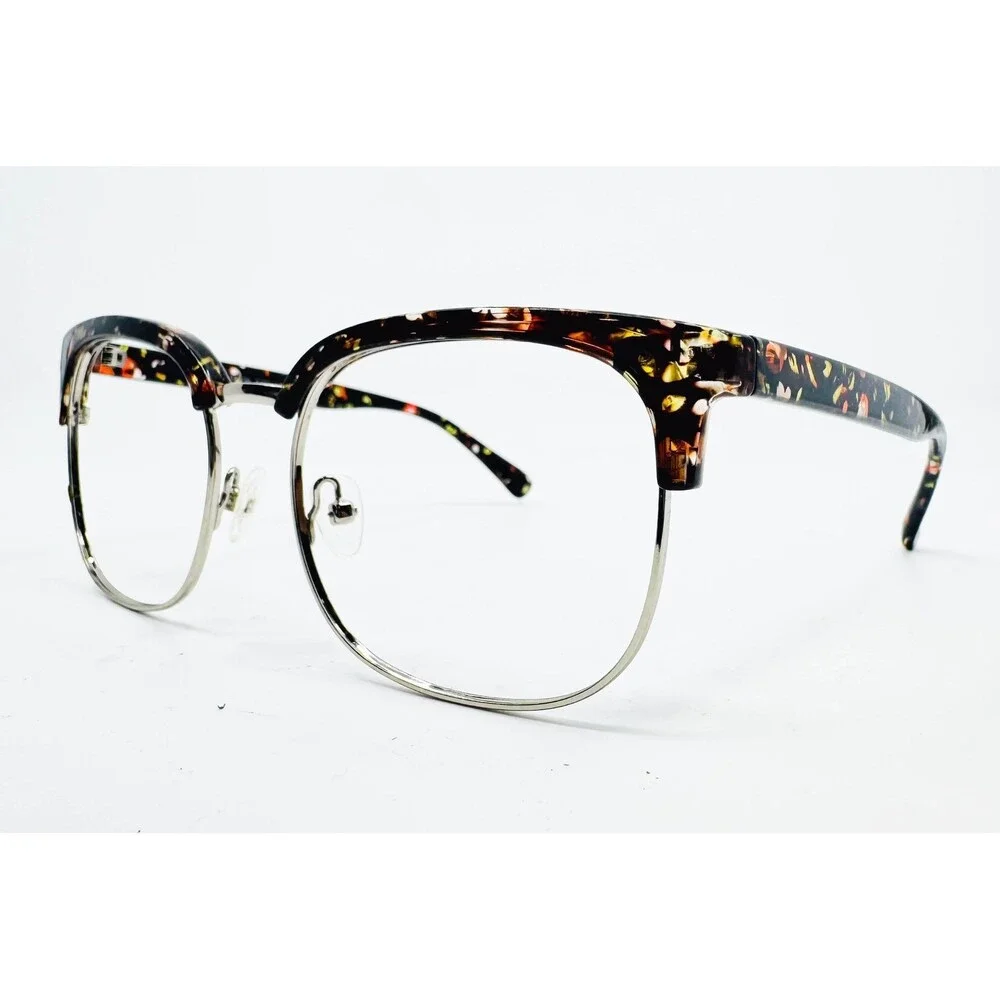EyeBuyDirect Charleston Eyeglasses Women Floral Tortoise Browline 52-17-142